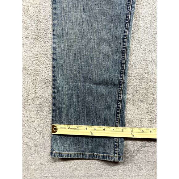 Levi's Strauss Signature Jeans Womens Size 12 Medium Mid Rise Straight Blue - Picture 7 of 8